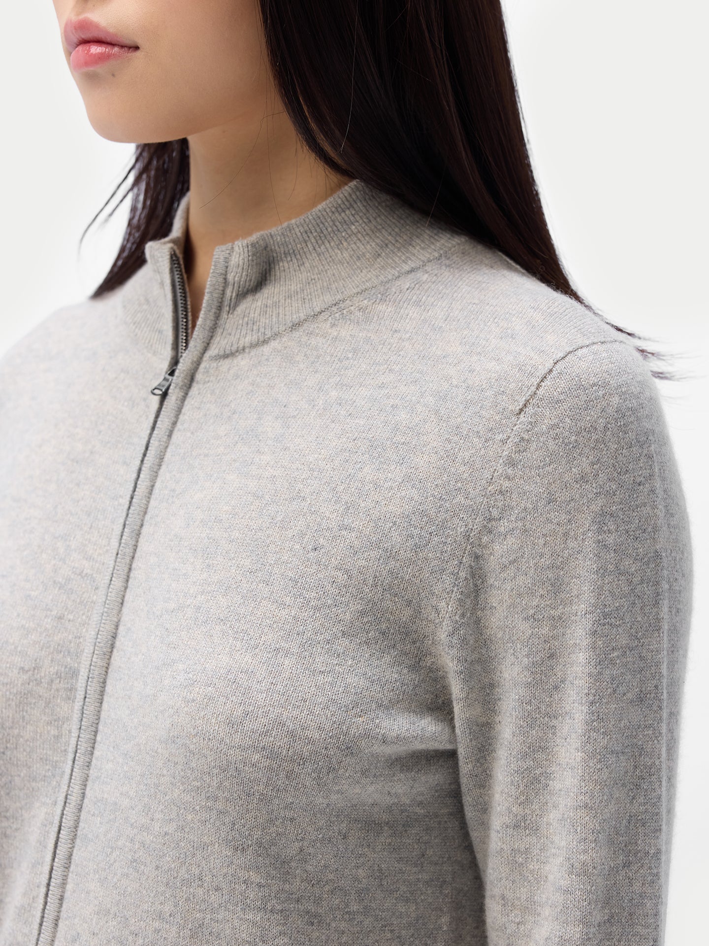 Kaszmirowy kardigan rozpinany w kolorze Organic