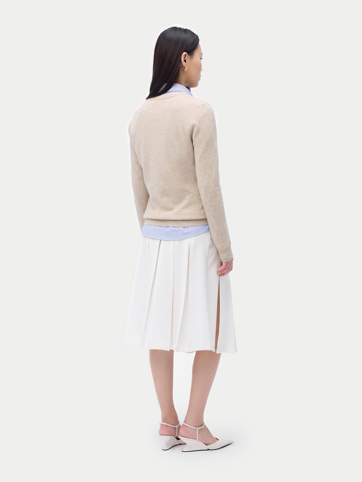 Organic Colour Essential Cashmere V-Neck Sweater