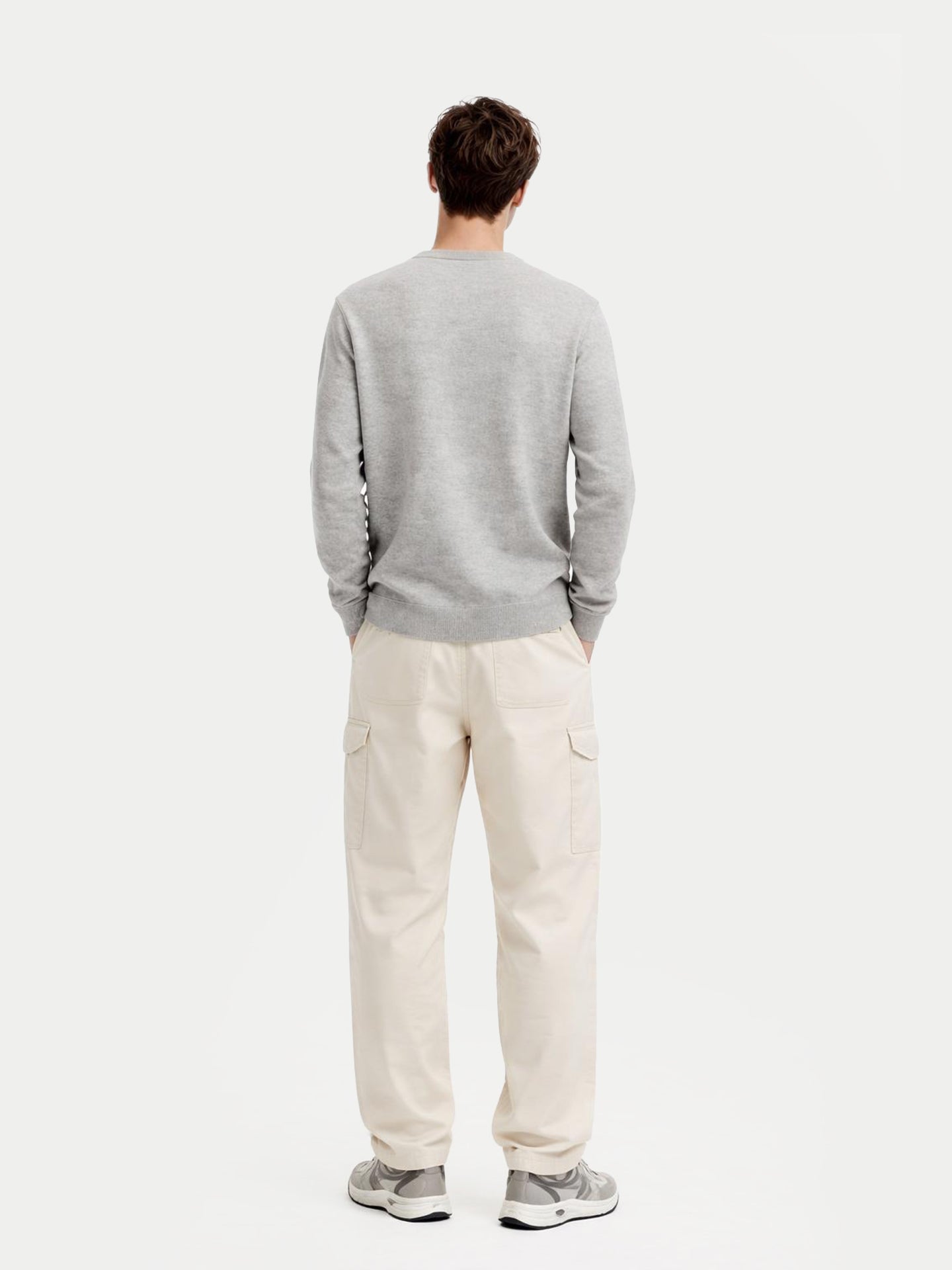 Essential Crewneck Cashmere Sweater Dawn Blue - Gobi Cashmere