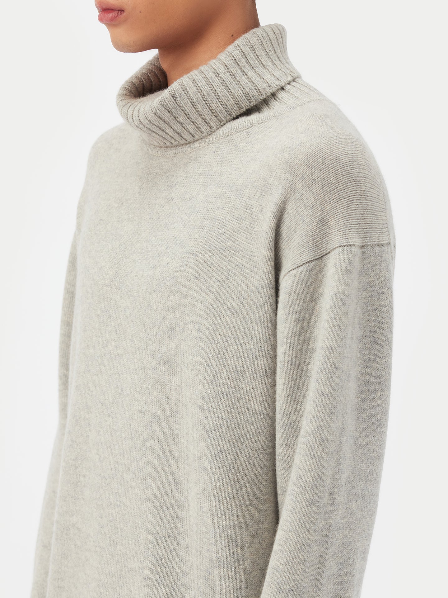 Men's Cashmere Turtleneck Dawn Blue - Gobi Cashmere