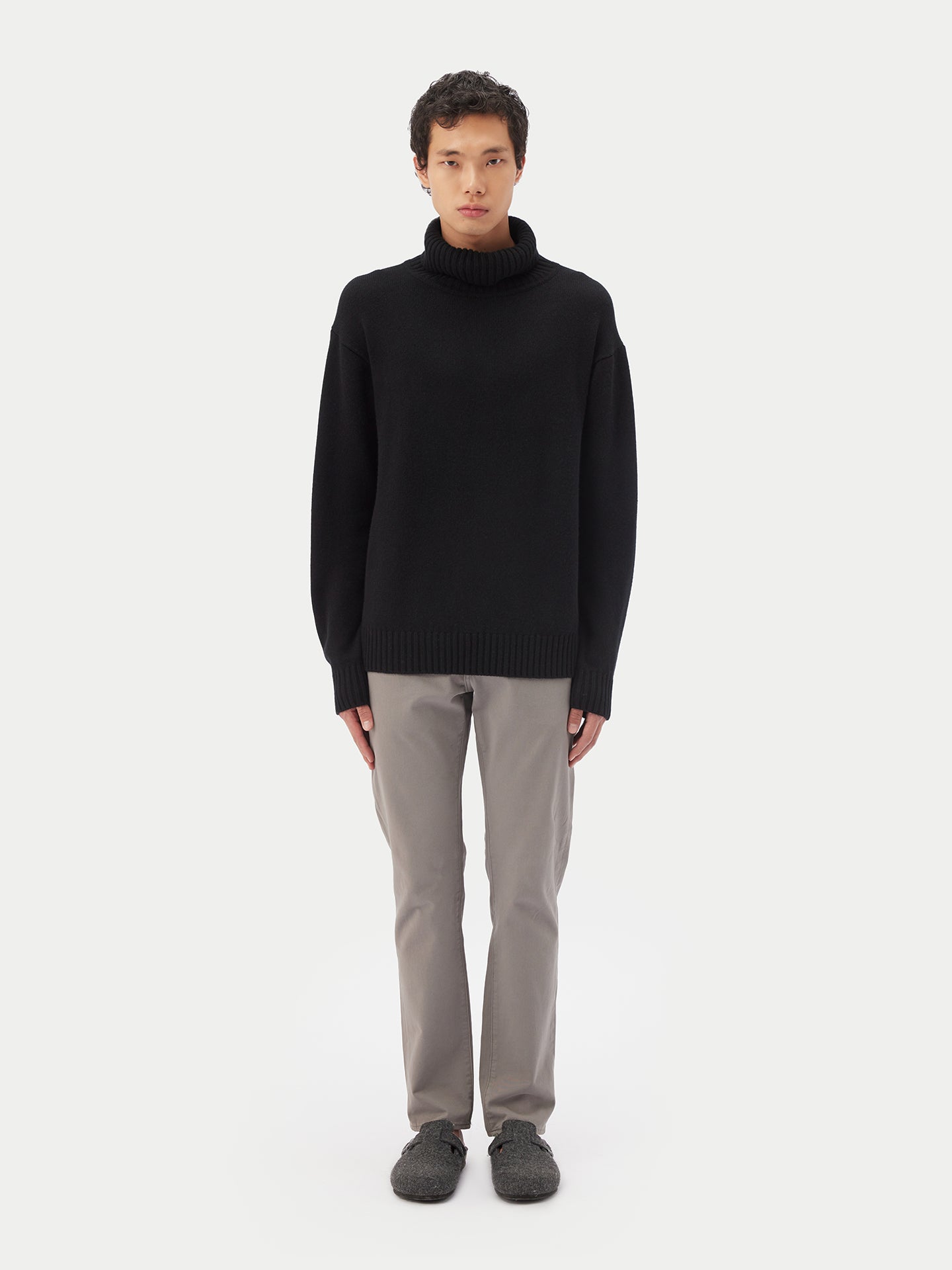 Men's Cashmere Turtleneck Black - Gobi Cashmere