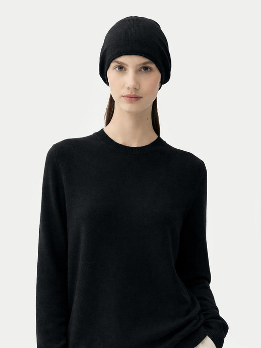 € 99 Cashmere Hat & Sweater Set Black - Gobi Cashmere
