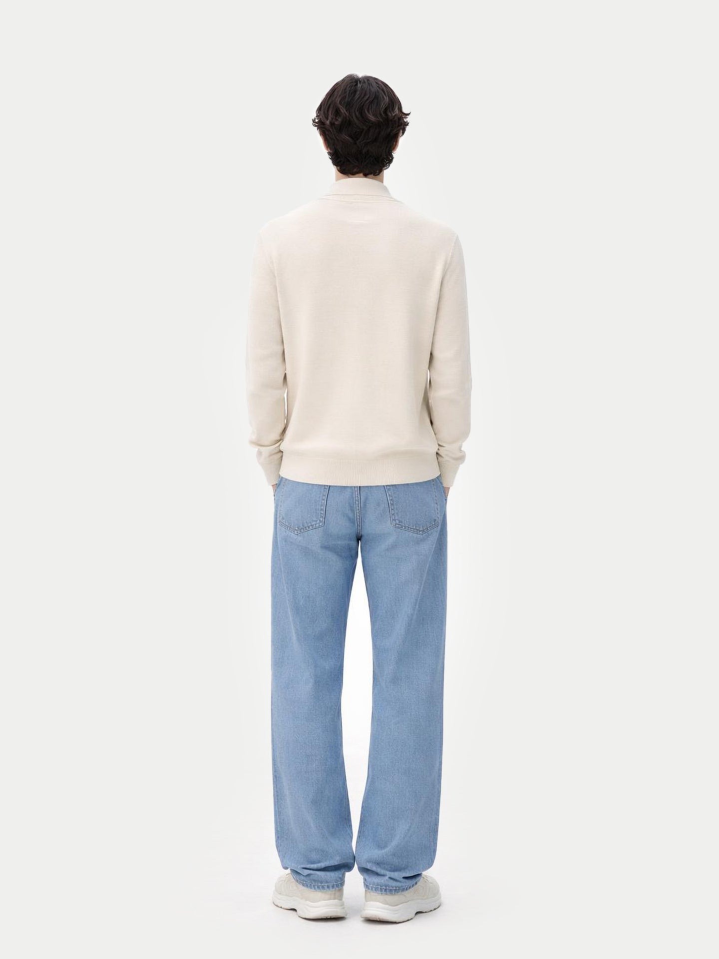 Essential Full-Zip Cashmere Cardigan White - Gobi Cashmere