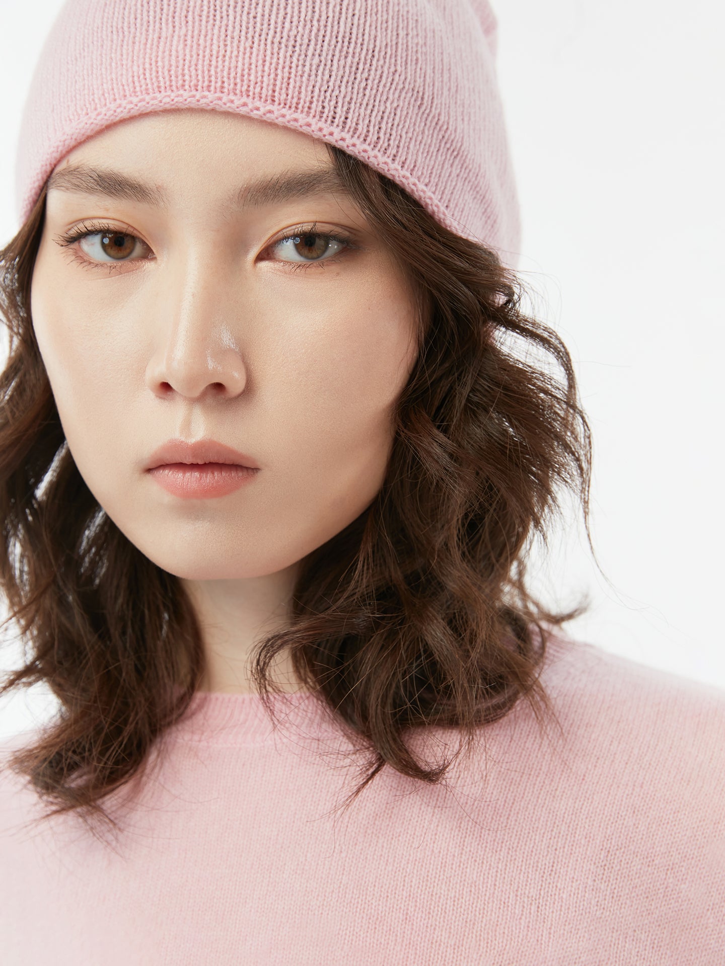 Women's Cashmere €99 Hat & Sweater Set Almond Blossom - Gobi Cashmere