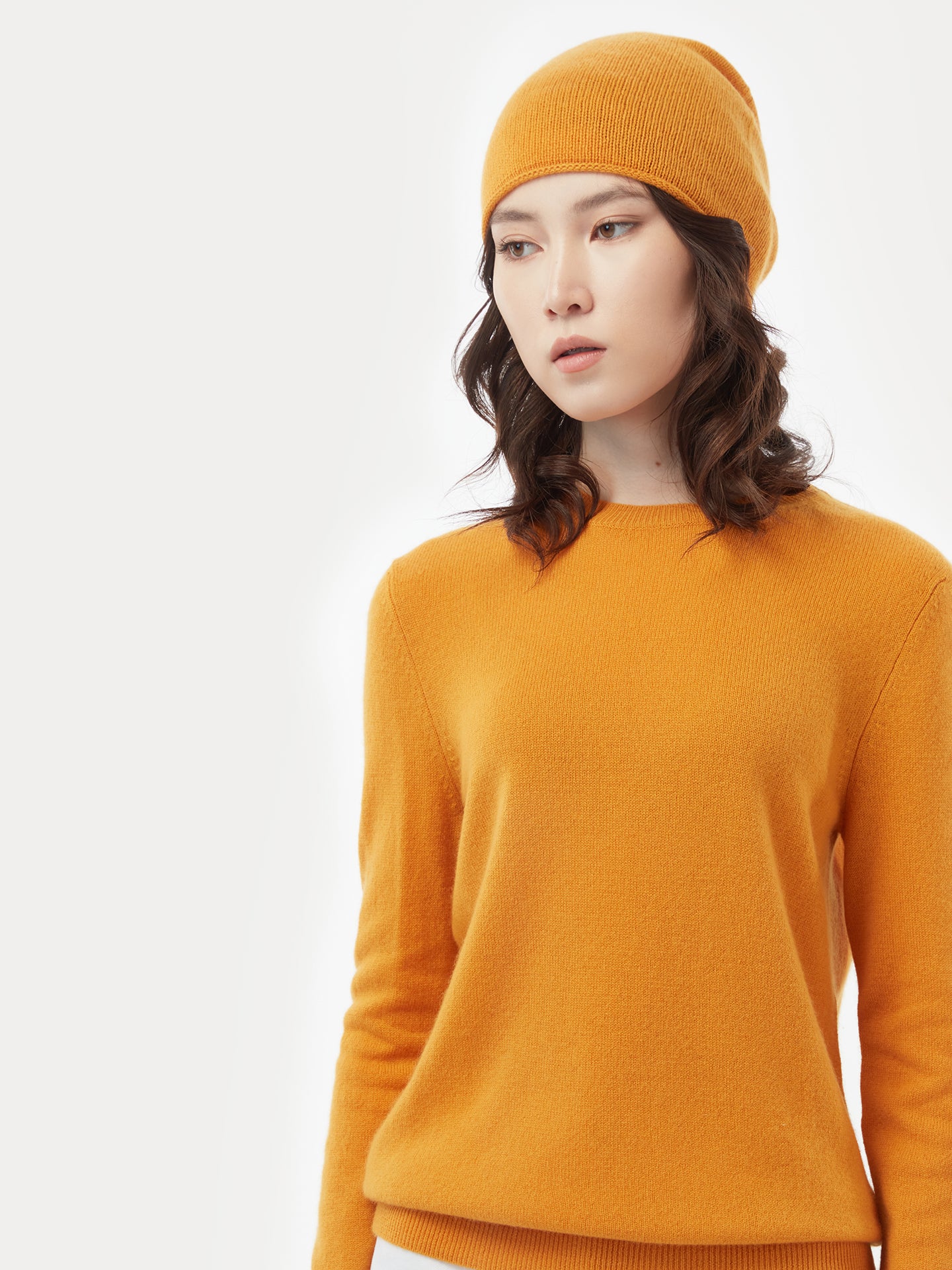 Women's Cashmere €99 Hat & Sweater Set Daffodil - Gobi Cashmere