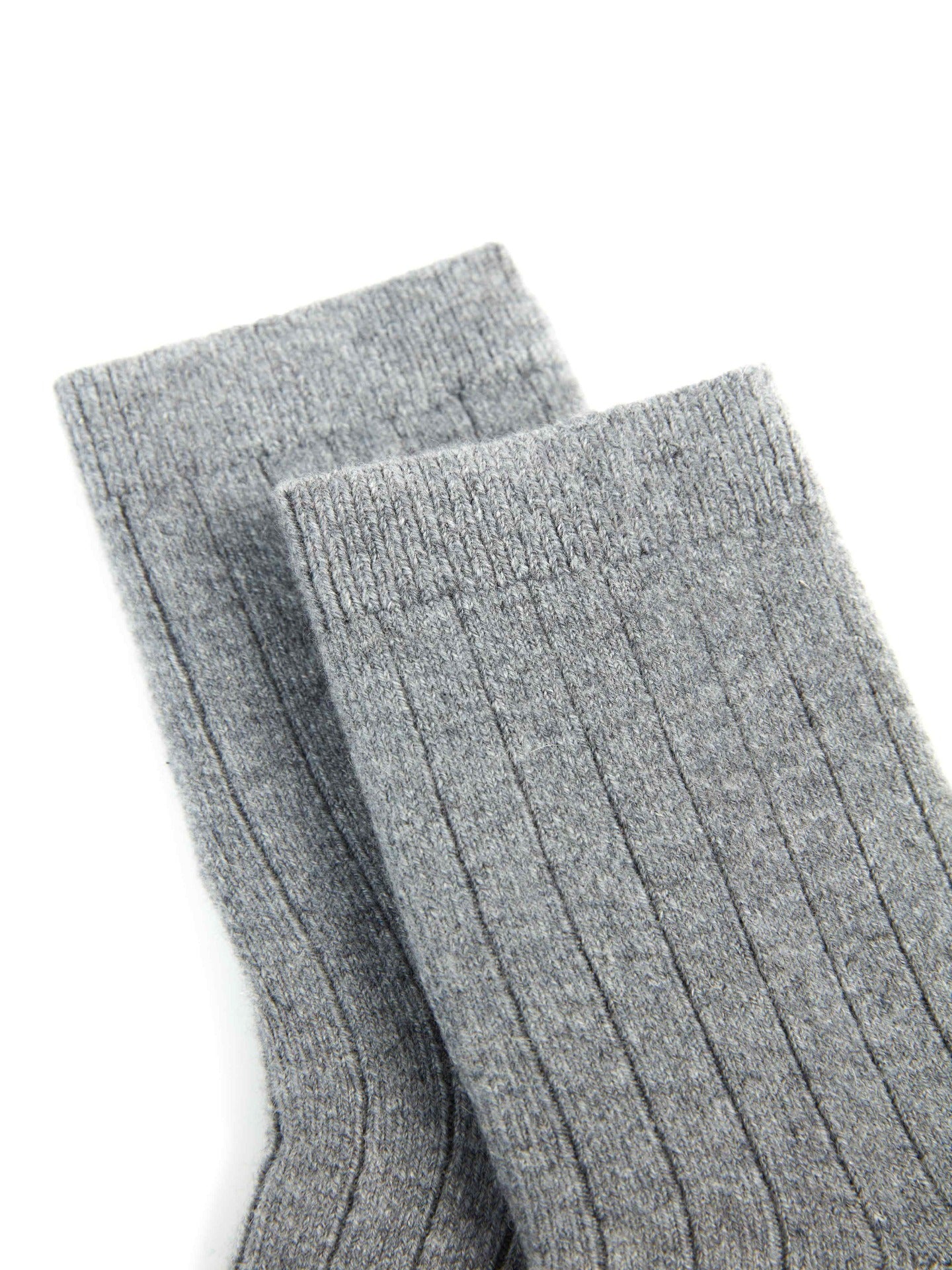 Unisex Cashmere Trim Knit Bed Socks Dim Gray - Gobi Cashmere