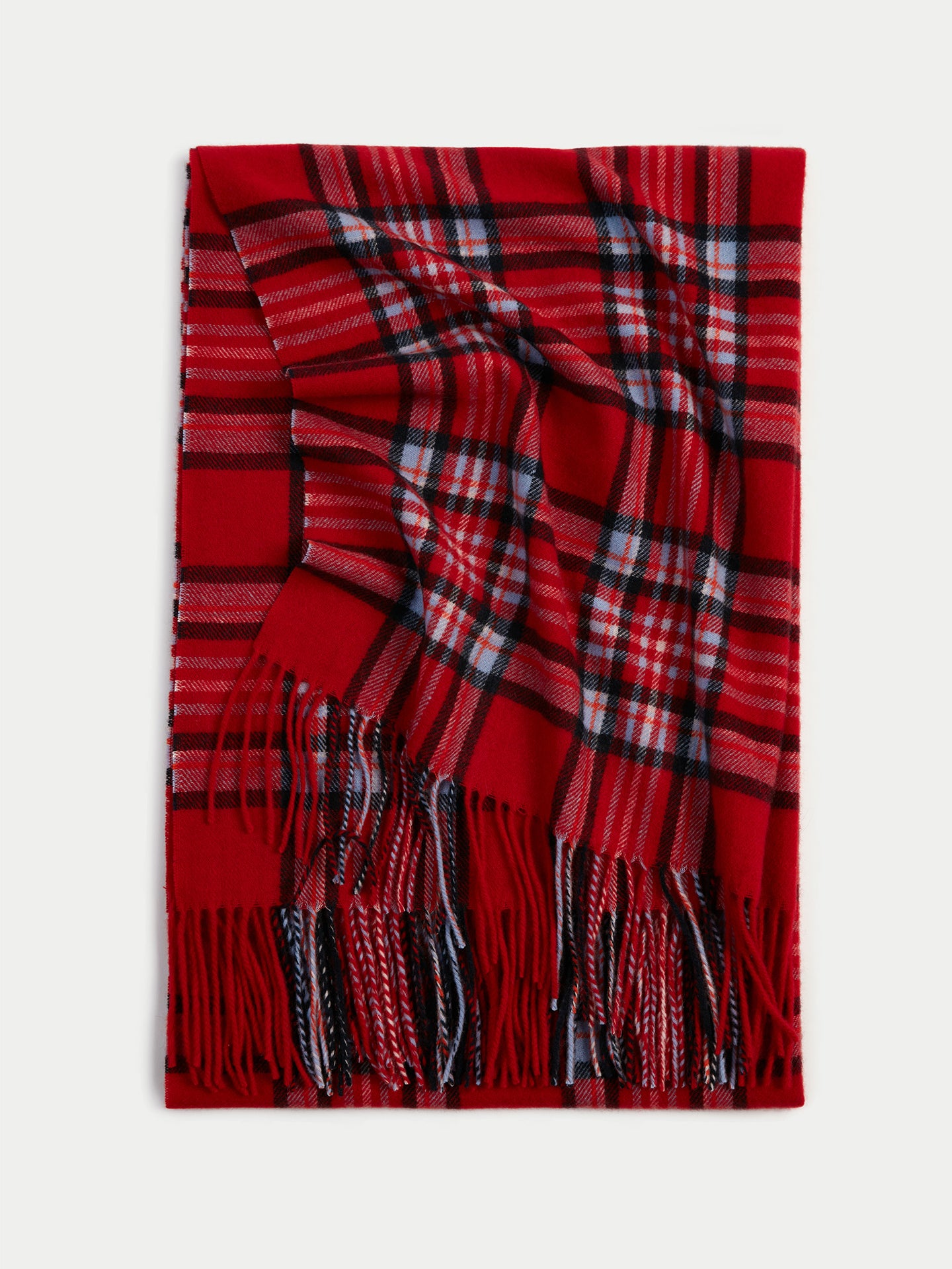 Unisex Cashmere Oversized Woven Scarf Racing Red - Gobi Cashmere