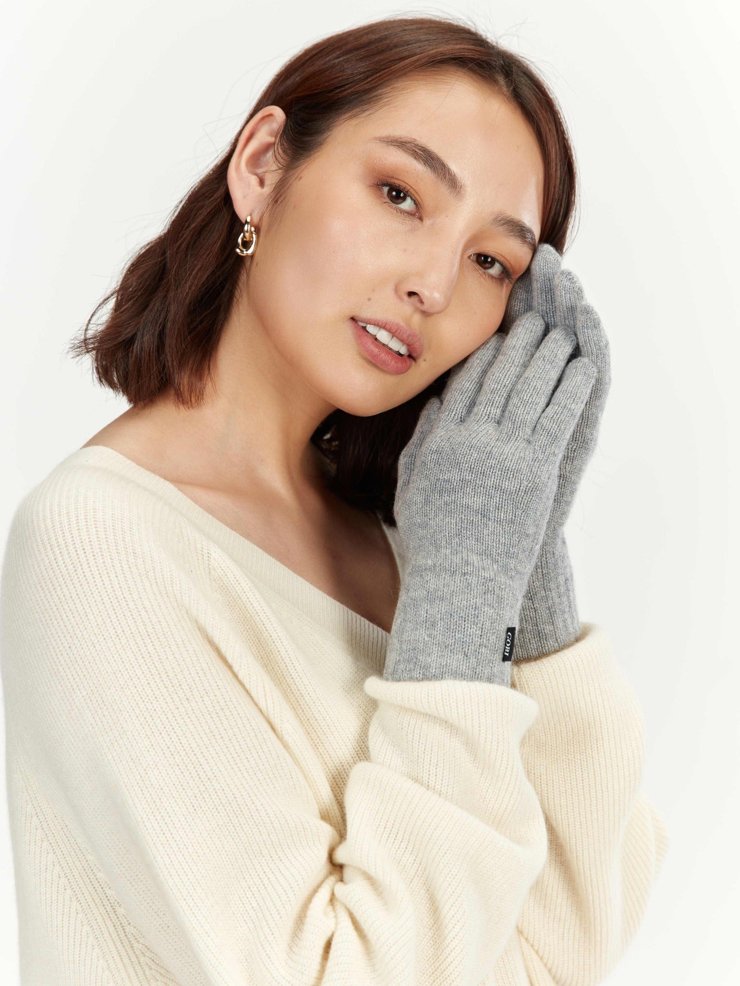 Women's Cashmere Gloves Light Gray - Gobi Cashmere