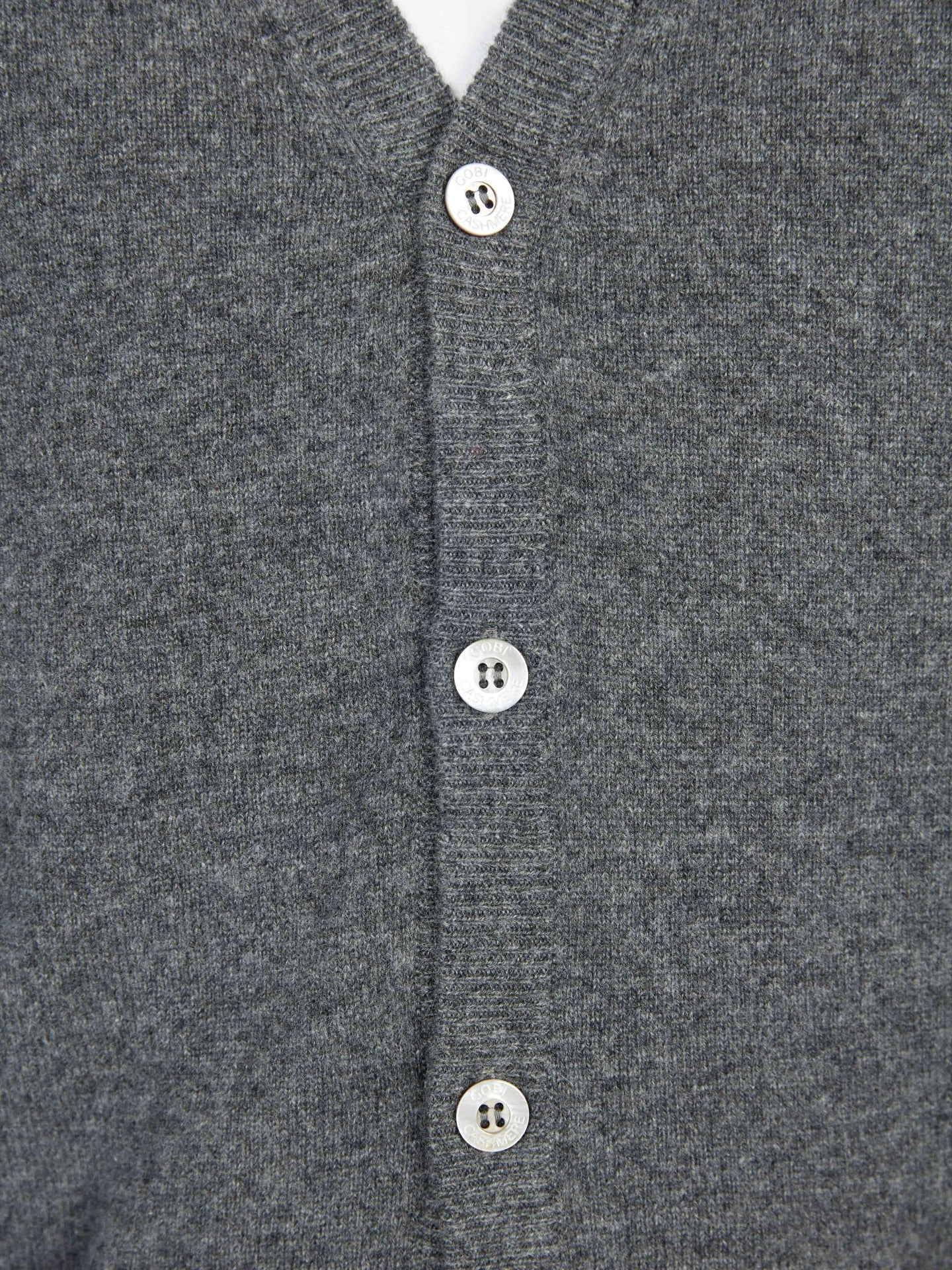 Men's Cashmere V-neck Cardigan Dim Gray - Gobi Cashmere