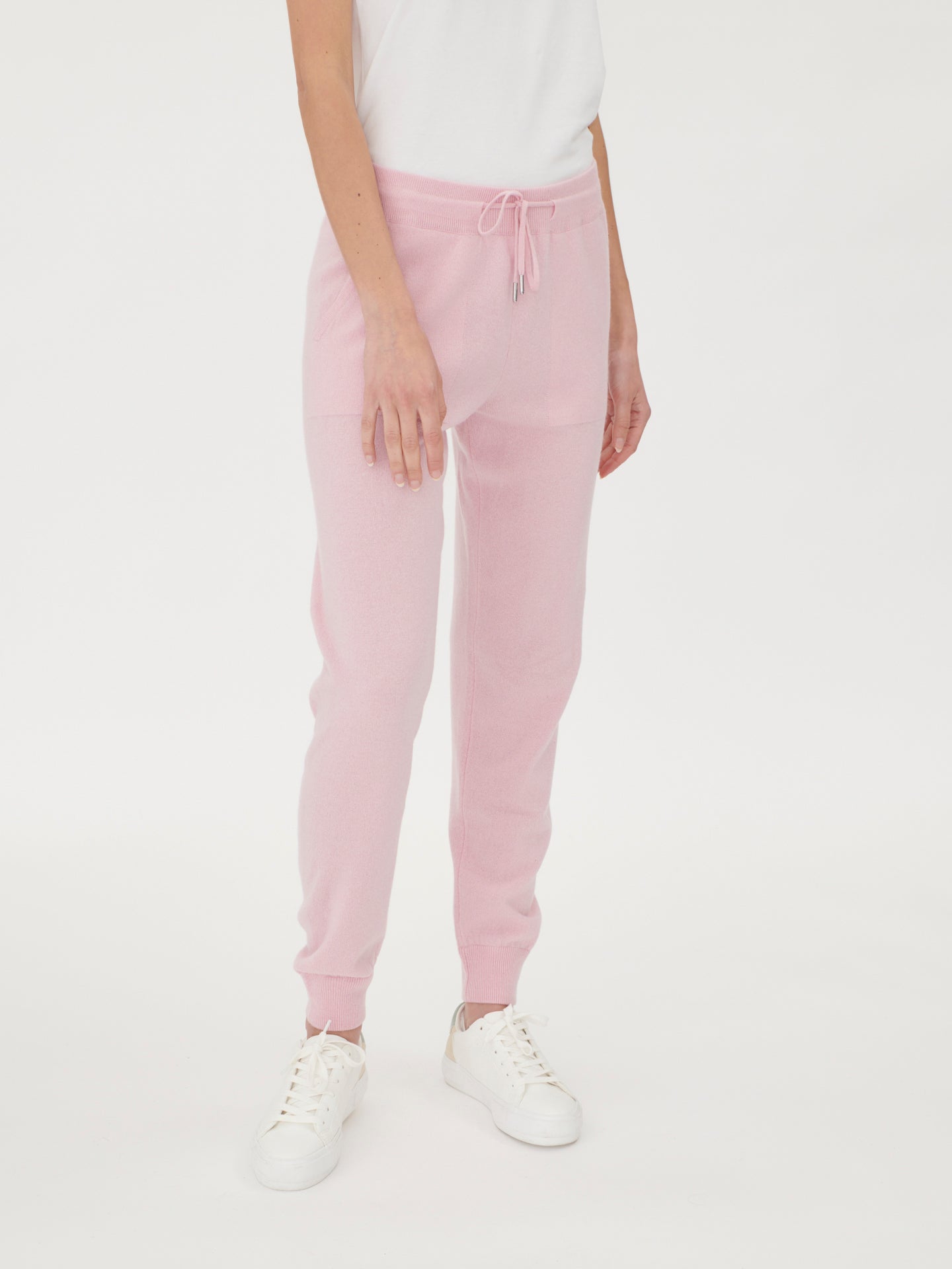 Women's Cashmere Cuffed Jogger Rosewater - Gobi Cashmere