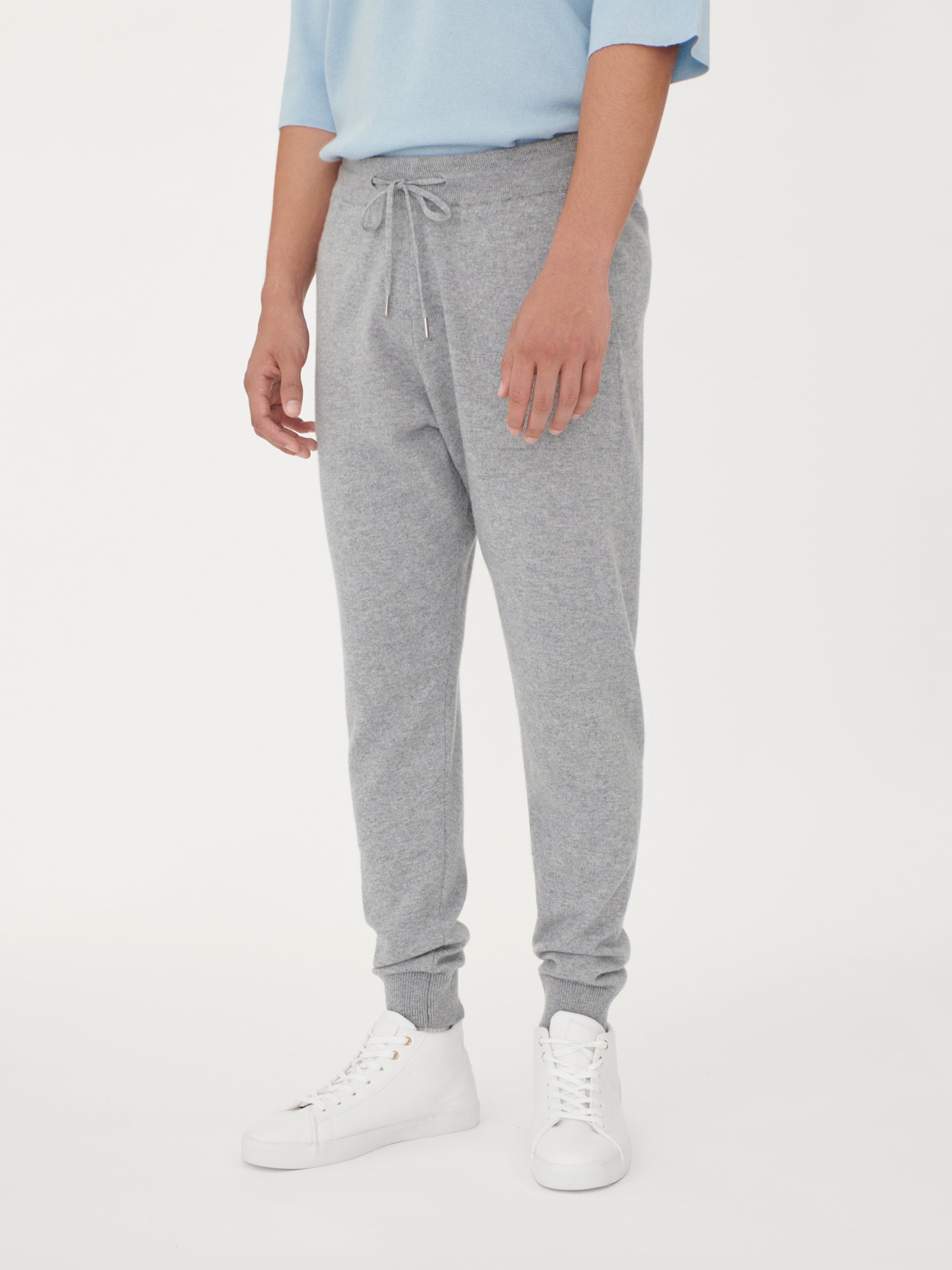 Men's Cashmere Jogger Light Gray - Gobi Cashmere