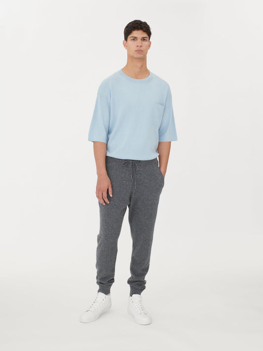 Men's Cashmere Jogger Plum Kitten - Gobi Cashmere