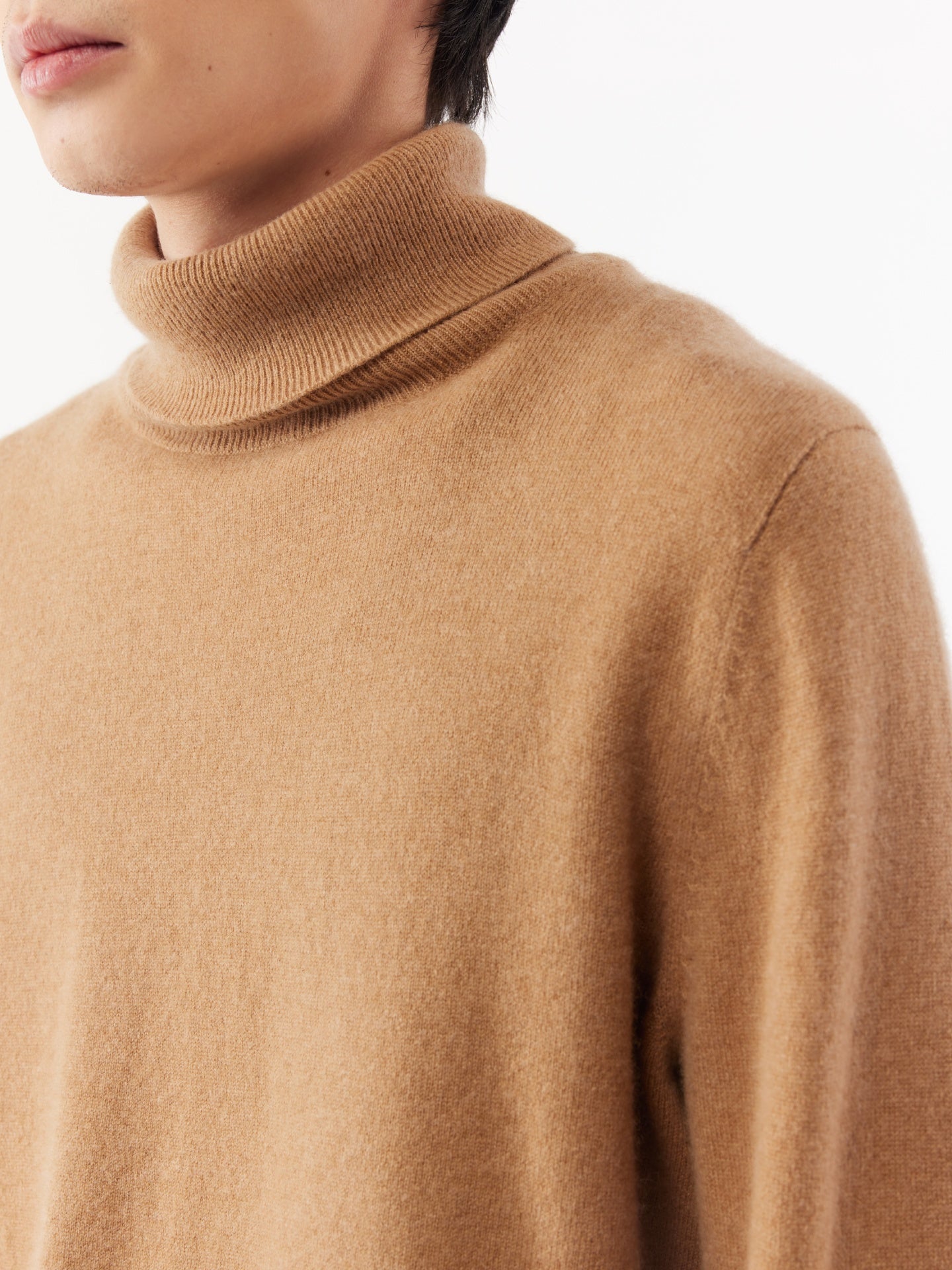 Mens Cashmere Basic Turtleneck Brown Gobi Cashmere Gobi Cashmere Europe Gmbh 8778