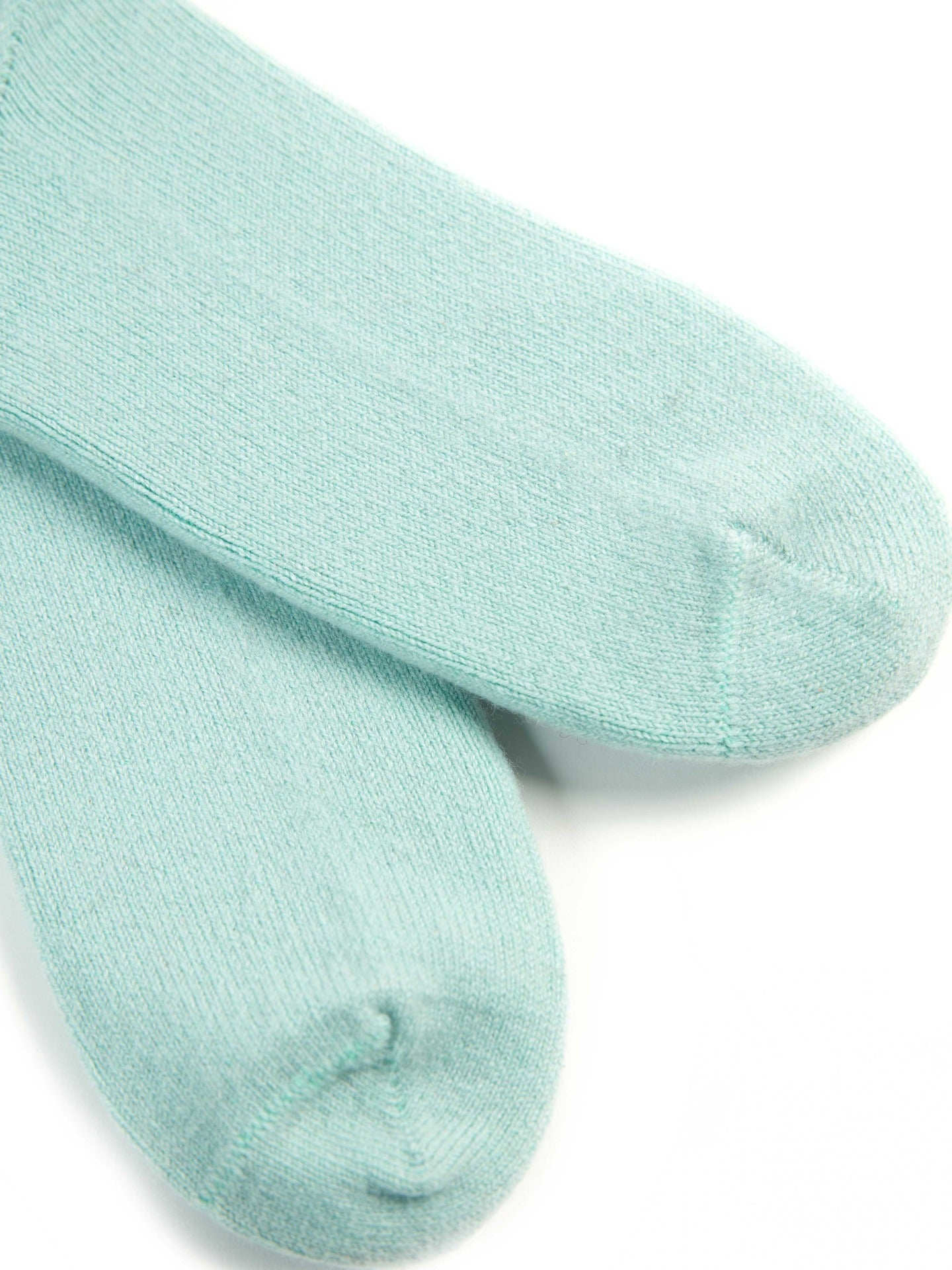 Unisex Cashmere Rib Knit Bed Socks Whispering Blue - Gobi Cashmere