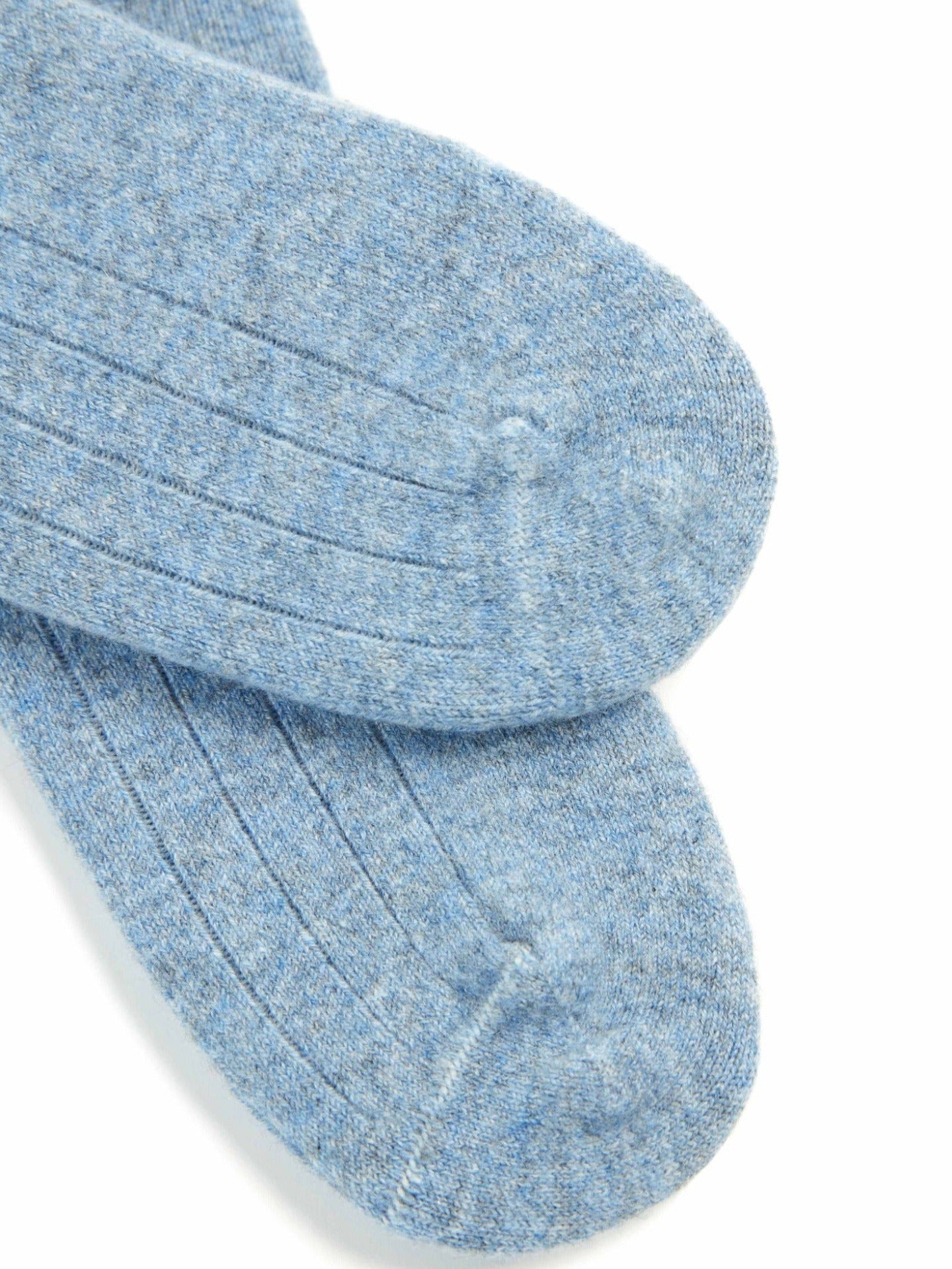 Unisex Cashmere  Trim Knit Bed Socks Riviera - Gobi Cashmere