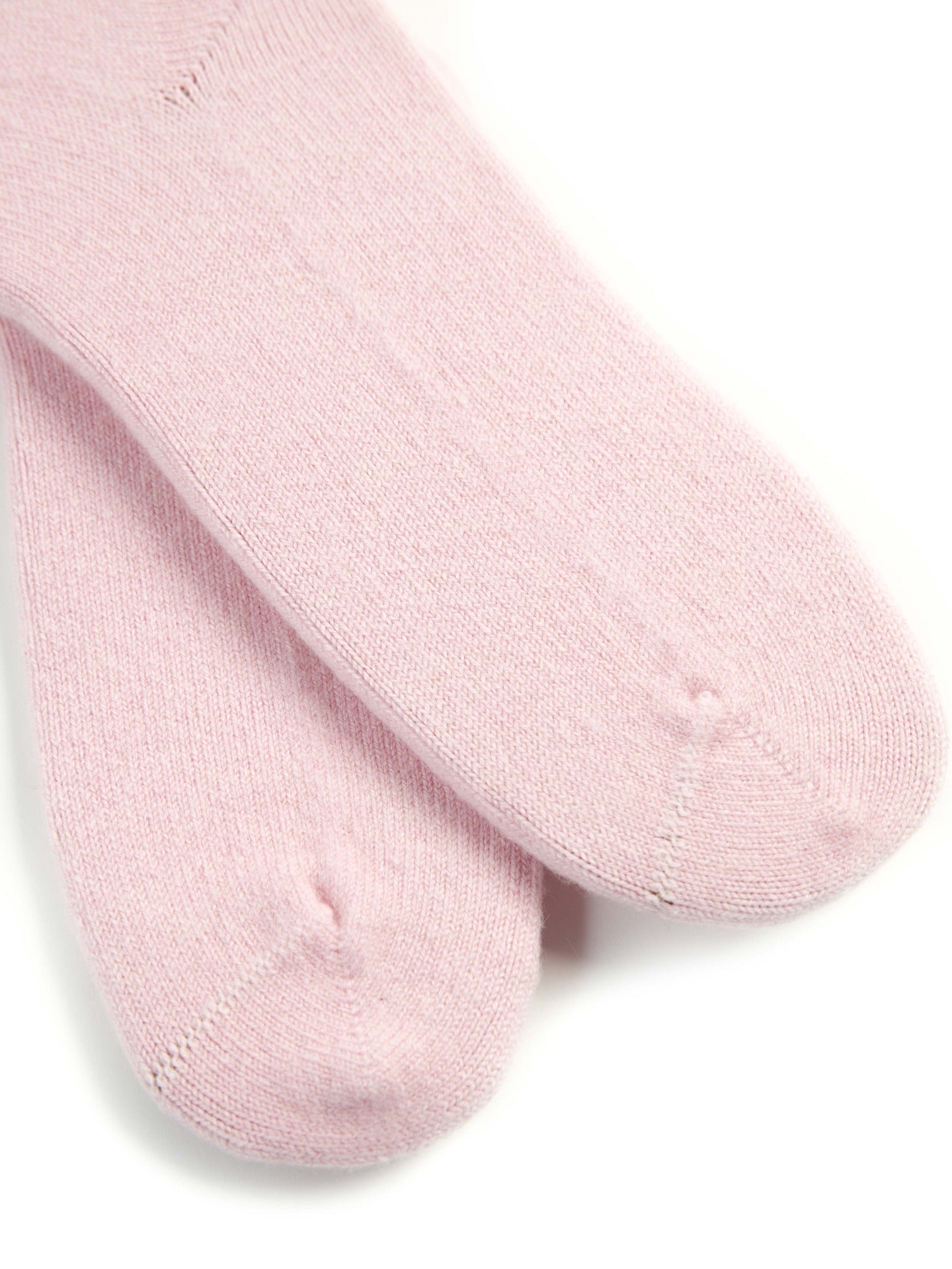 Unisex Cashmere Rib Knit Bed Socks Almond Blossom - Gobi Cashmere