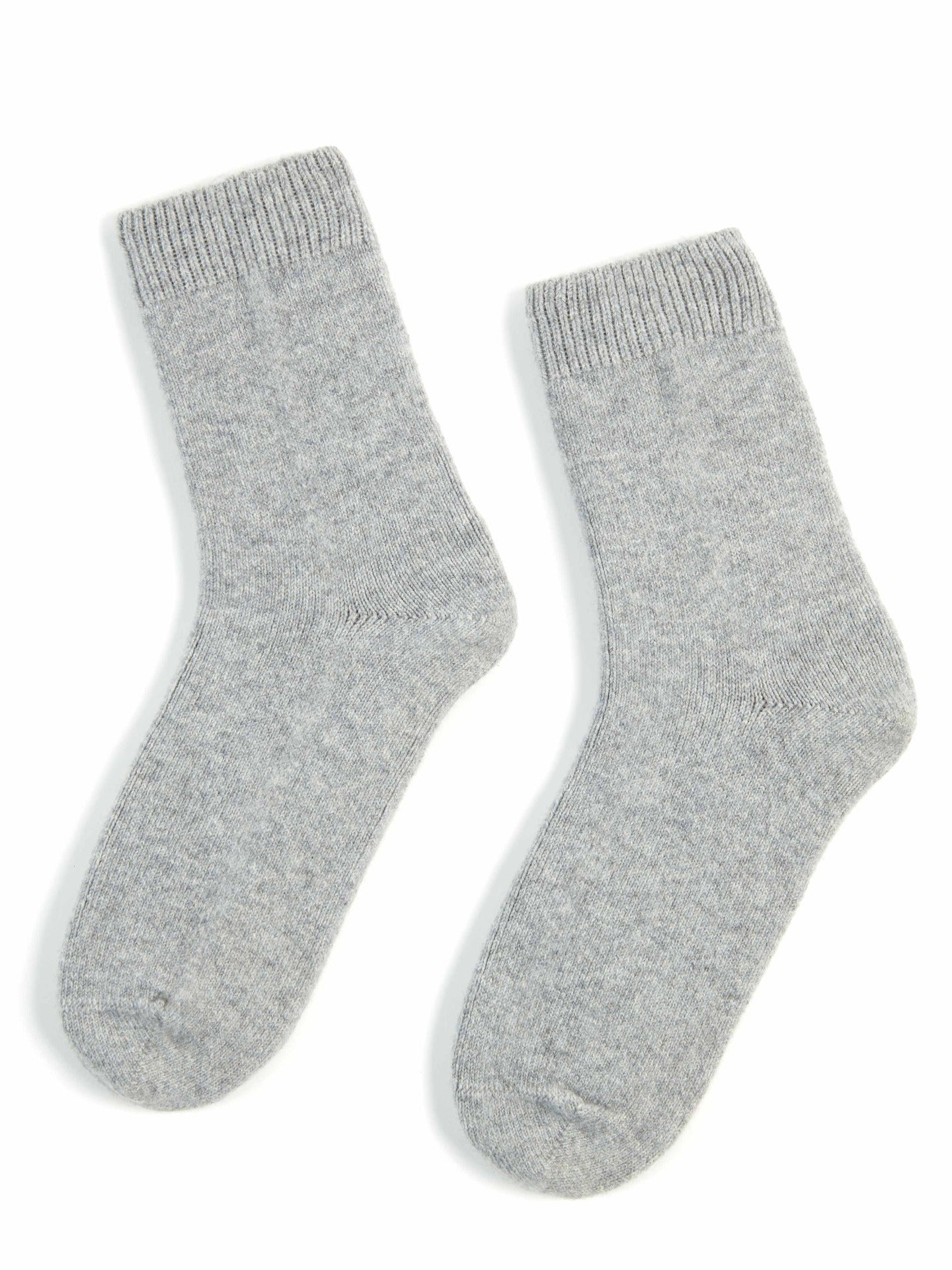 Unisex Cashmere Rib Knit Bed Socks Vapor Blue - Gobi Cashmere