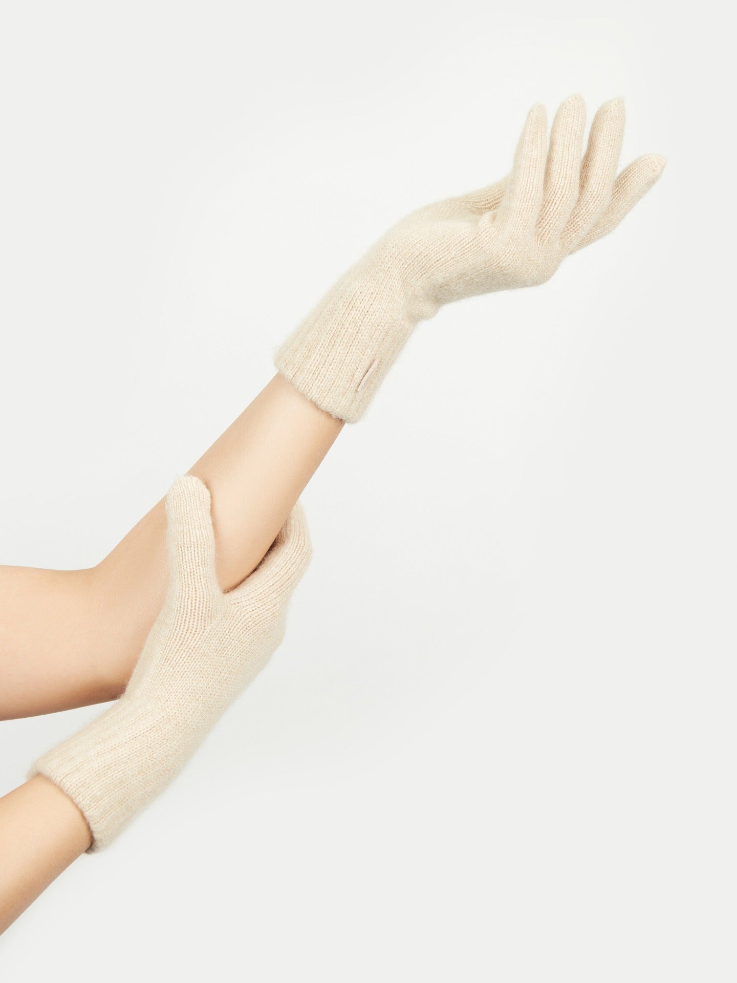 Women's Cashmere Gloves Beige - Gobi Cashmere