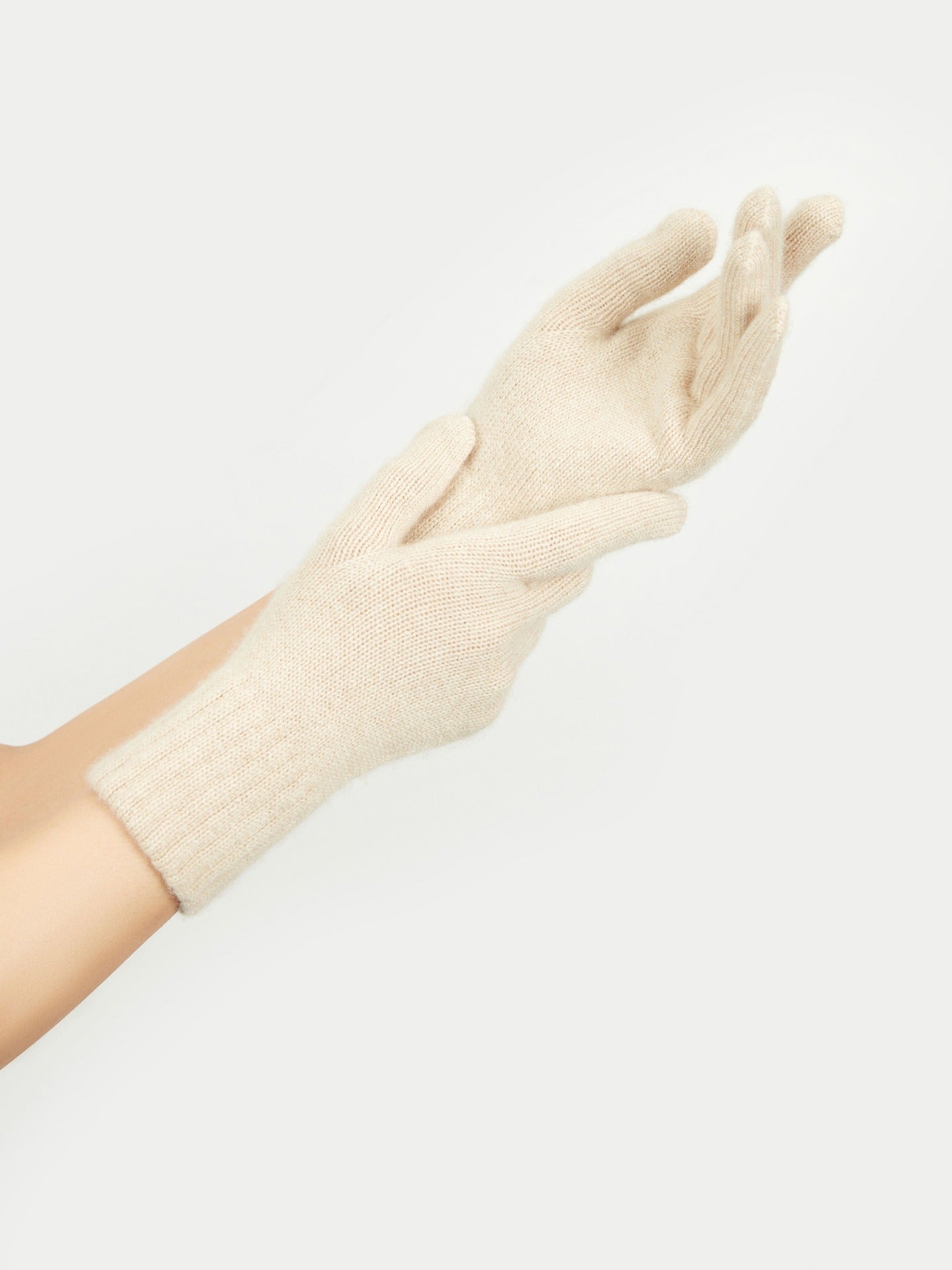 Women's Cashmere Gloves Beige - Gobi Cashmere