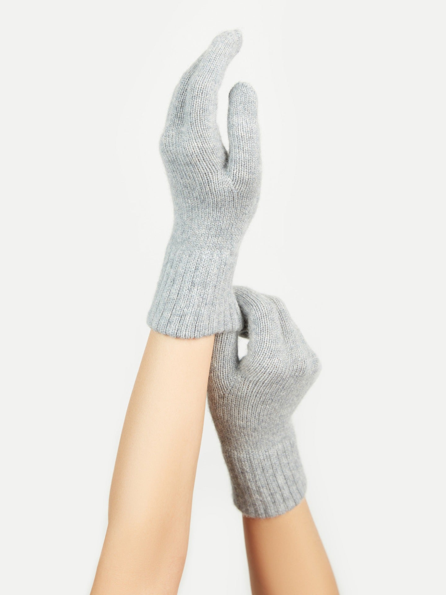 Women's Cashmere Gloves Light Gray - Gobi Cashmere