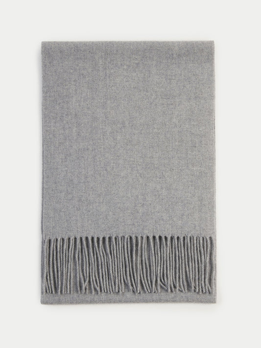 Unisex Cashmere Fringed Scarf Vapor Blue - Gobi Cashmere