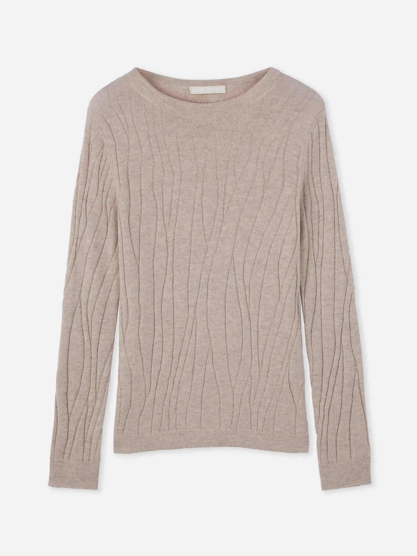 Women's Organic Colour Cashmere Crewneck Sweater Warm Grey - Gobi Cashmere